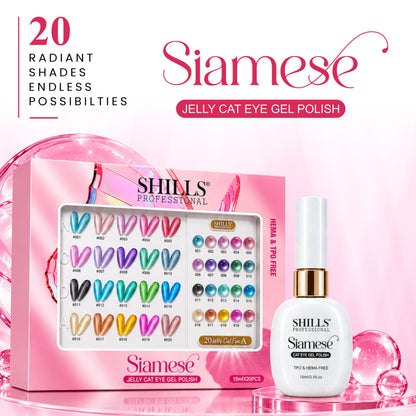 Siamese Jelly Cat Eye Gel Polish Set A (HEMA & TPO FREE)
