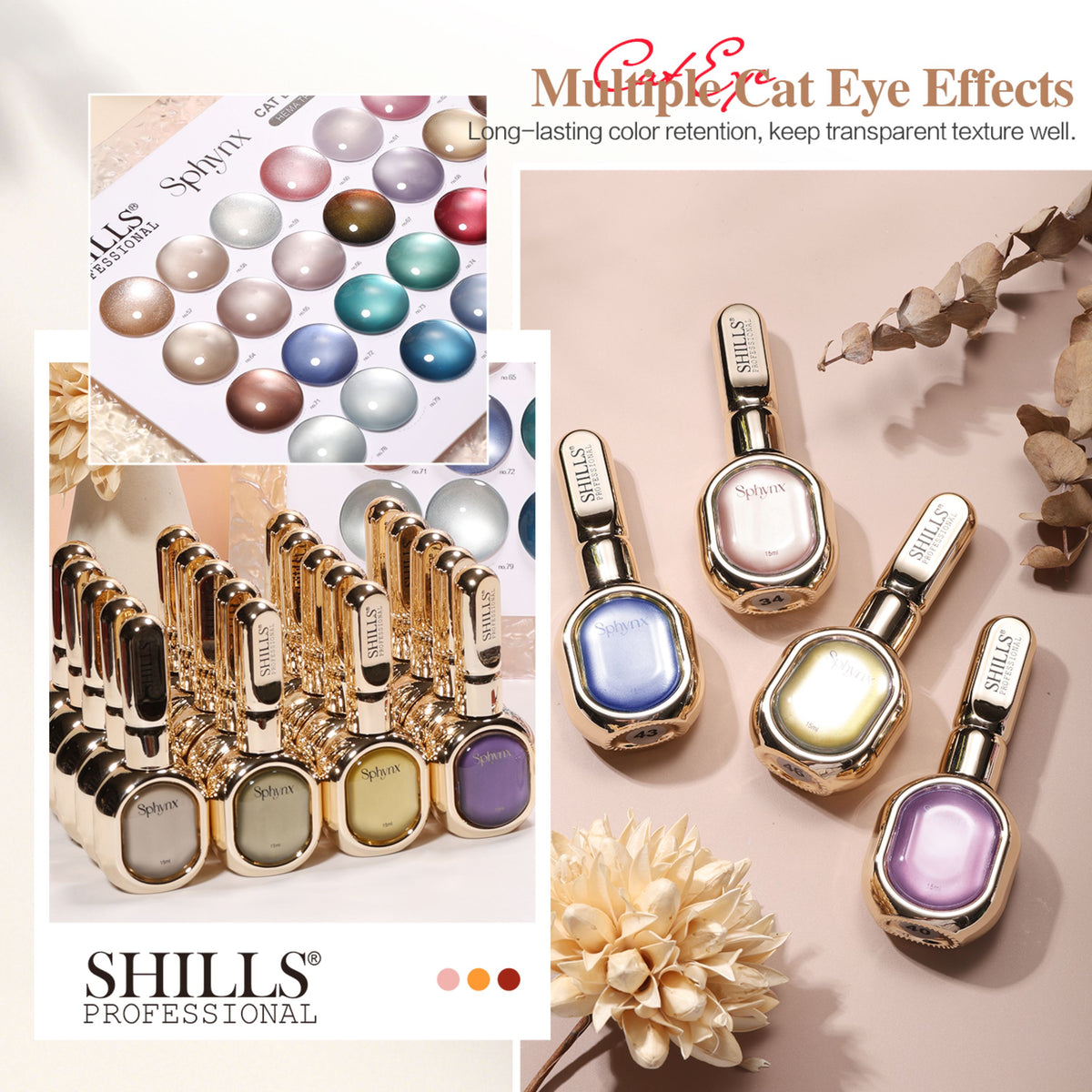 SPHYNX CAT EYE GEL POLISH  SET E