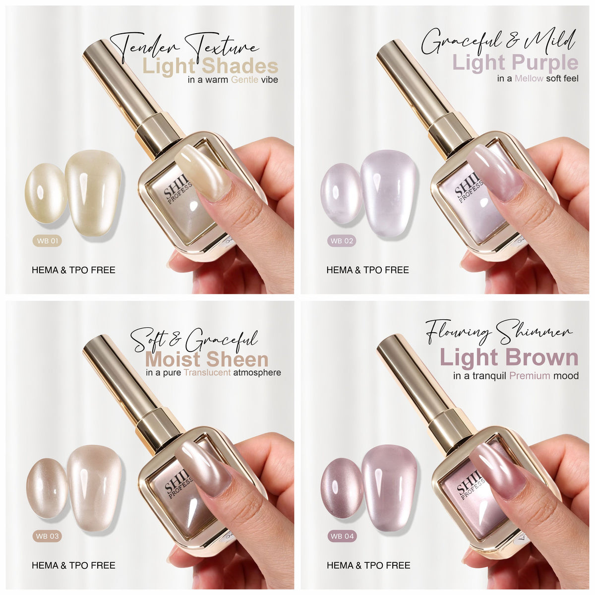 4pcs Cat Eye Set West Bengal Moonlit Magic