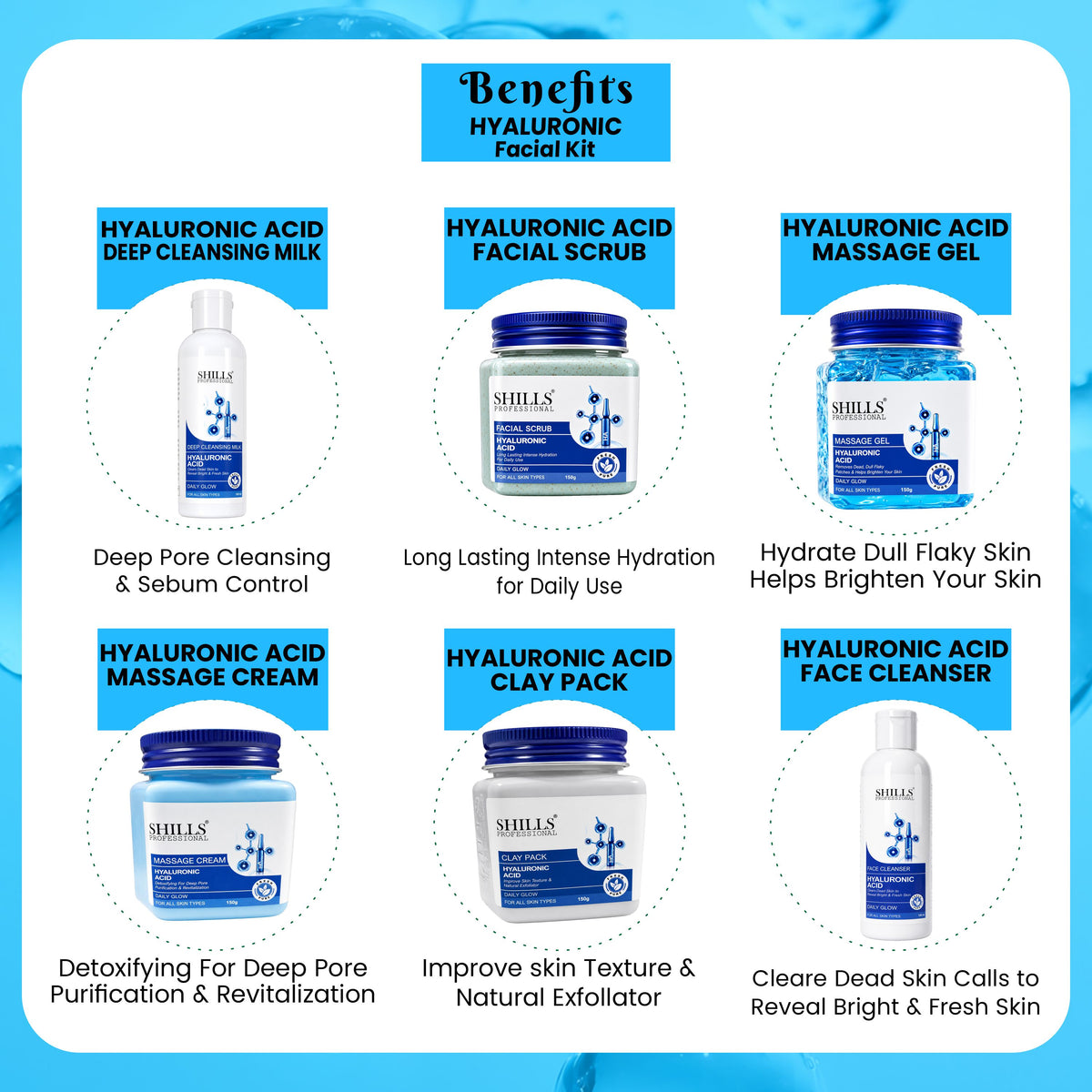 Facial Kit Hyaluronic 800G BLU