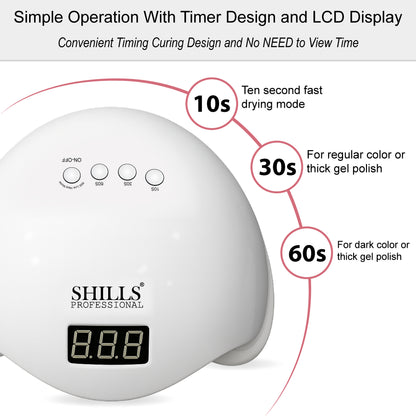 48w Shills 5 Uv/Led Nail Lamp WHT