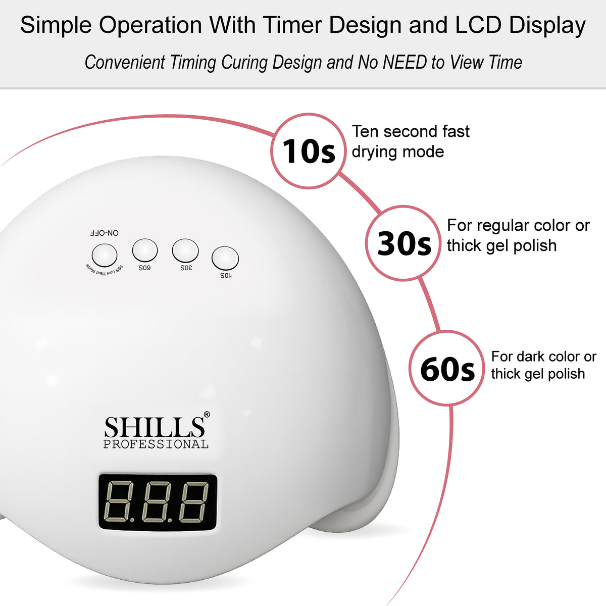 48w Shills 5 Uv/Led Nail Lamp WHT