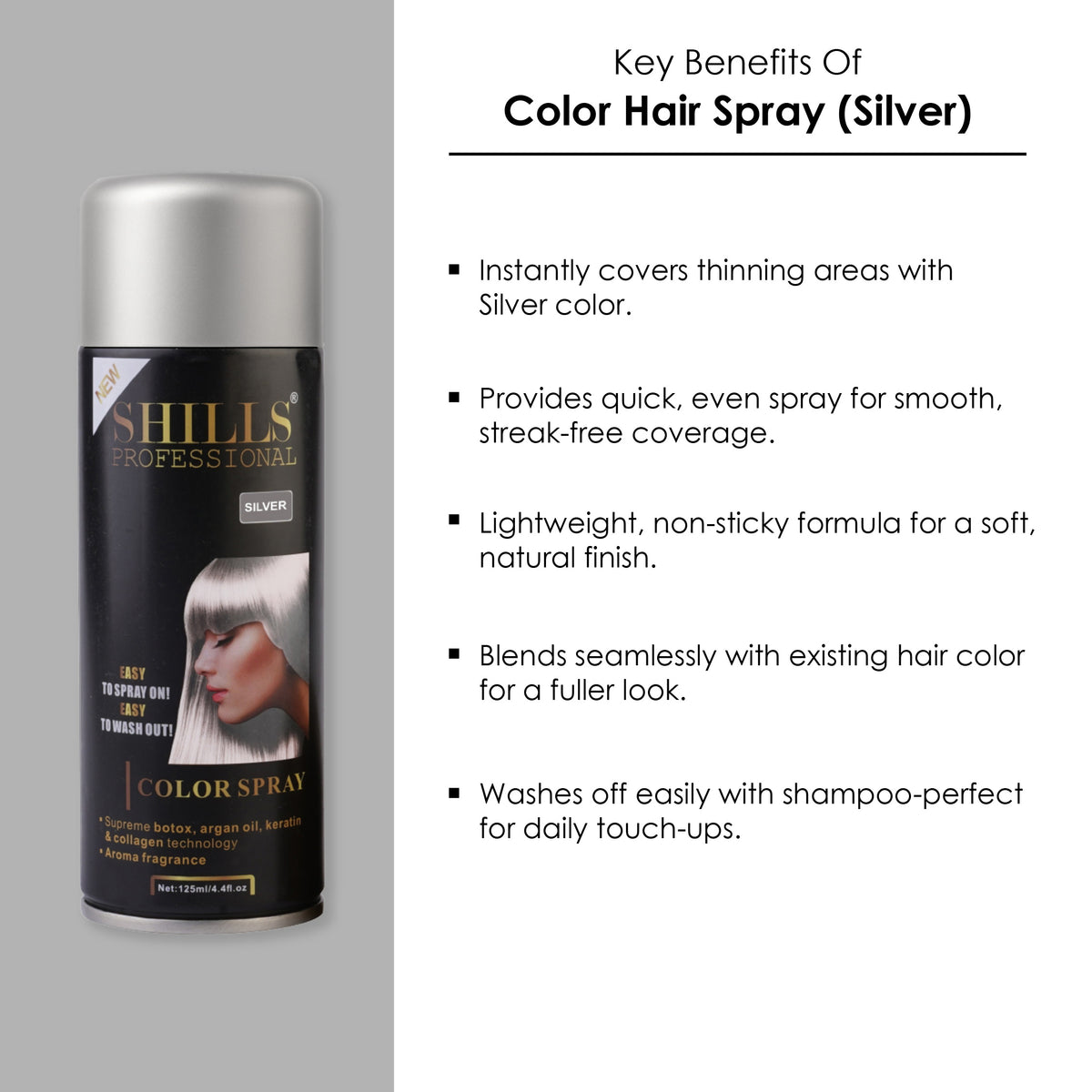 Color Hair Spray - Silver SLR