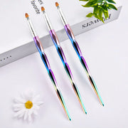 Nail Metal Rainbow Brush