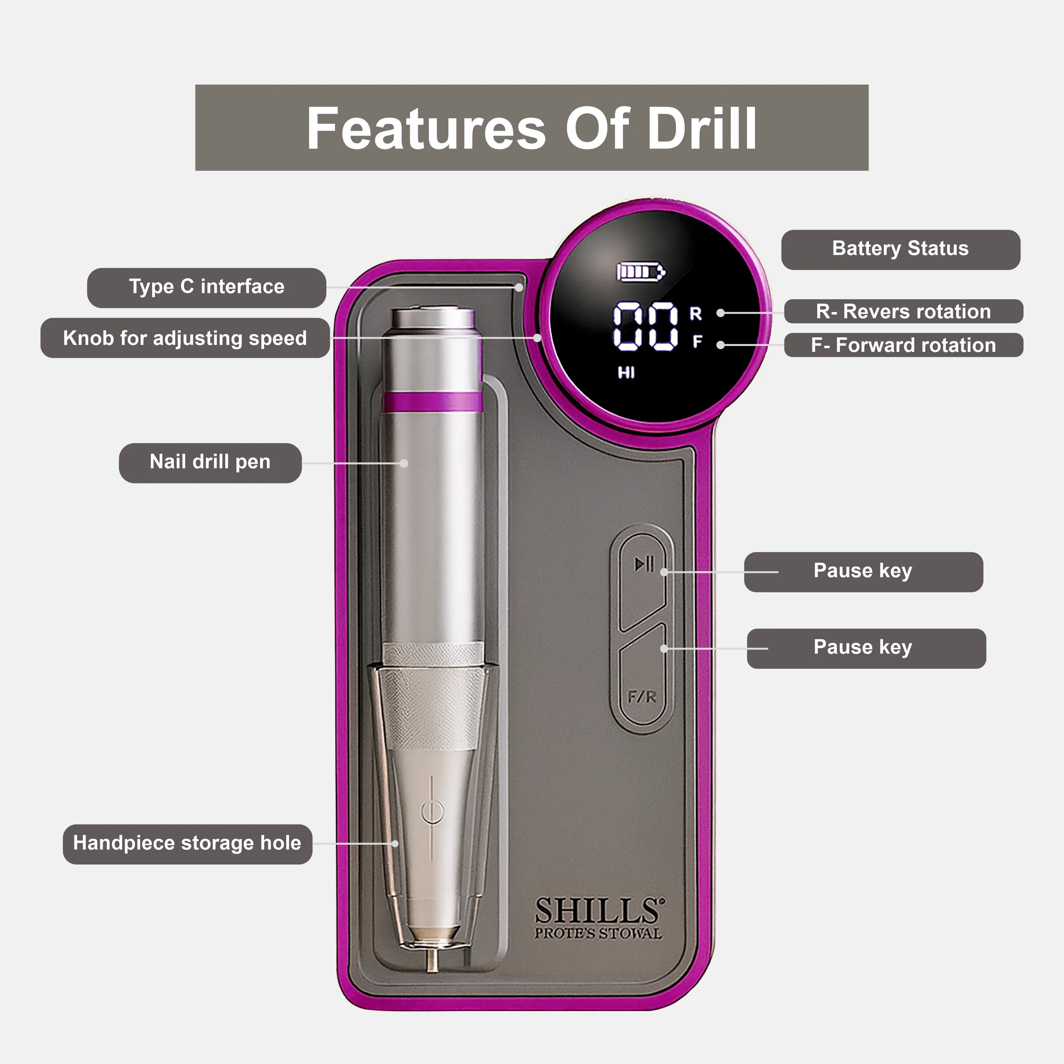 Nail Drill Machine - 508 - Shills Professional