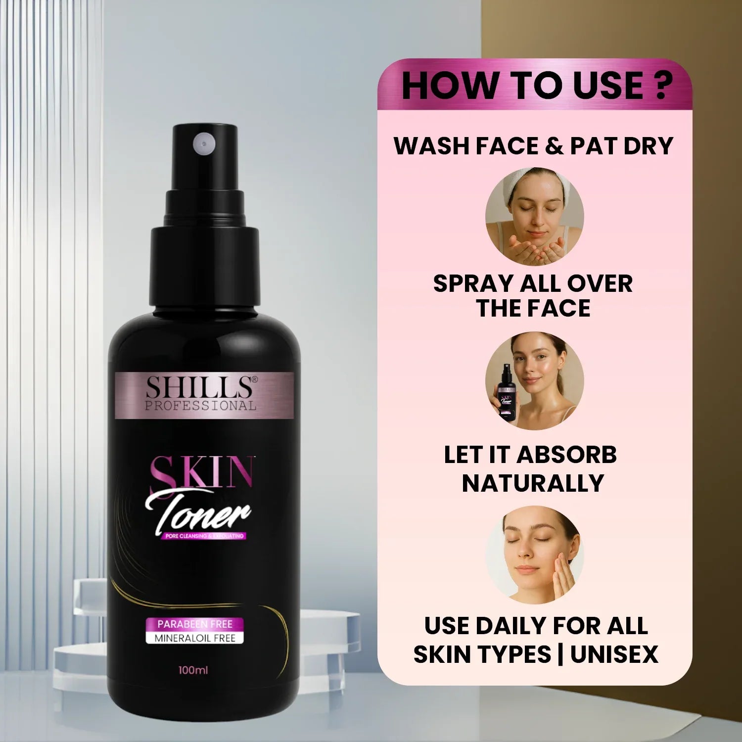 Skin Toner 100ml - Shills Professional