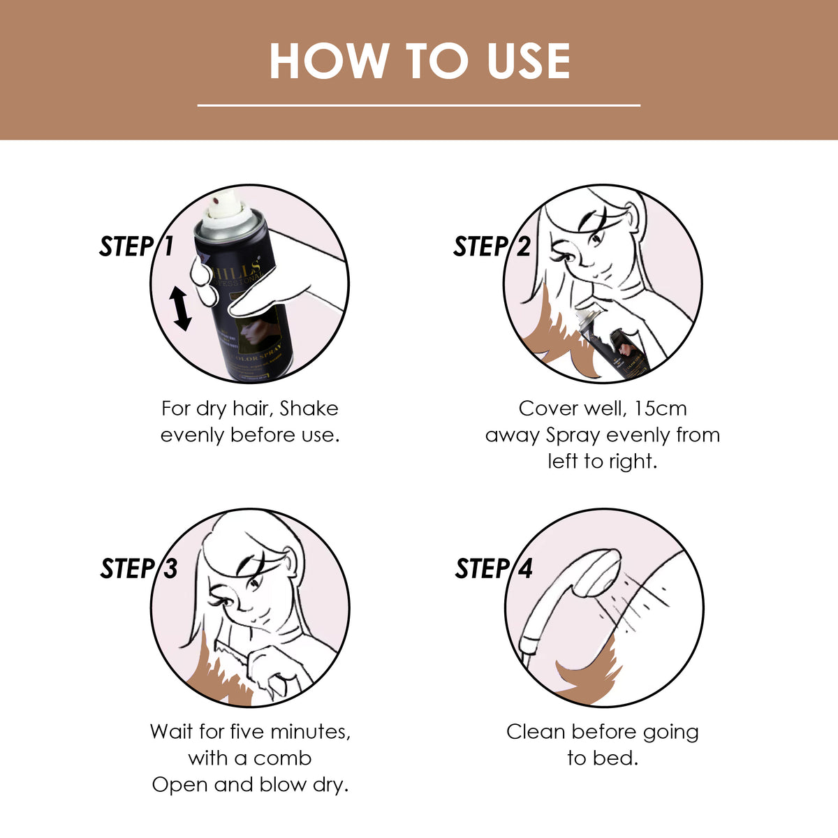 Color Hair  Spray - Rose Gold RGLD