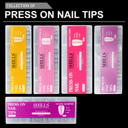Press On Nail Tips – Matte Mid Almond
