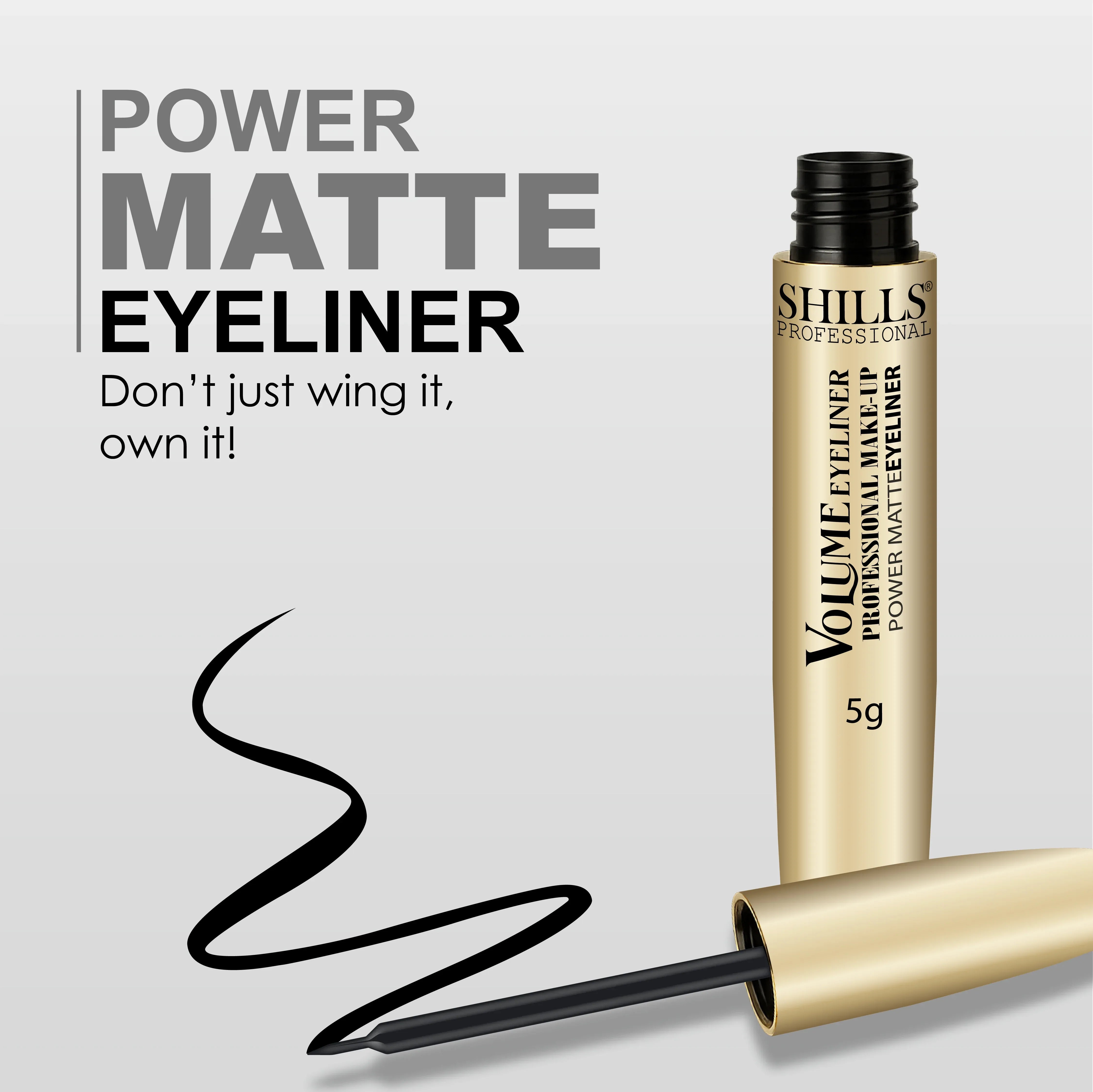 Power Matte Volume Eyeliner - Shills Professional