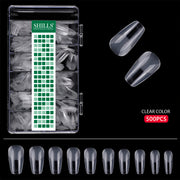 Soft Gel Tips Matte Short T-Shape-PT18-CLEAR