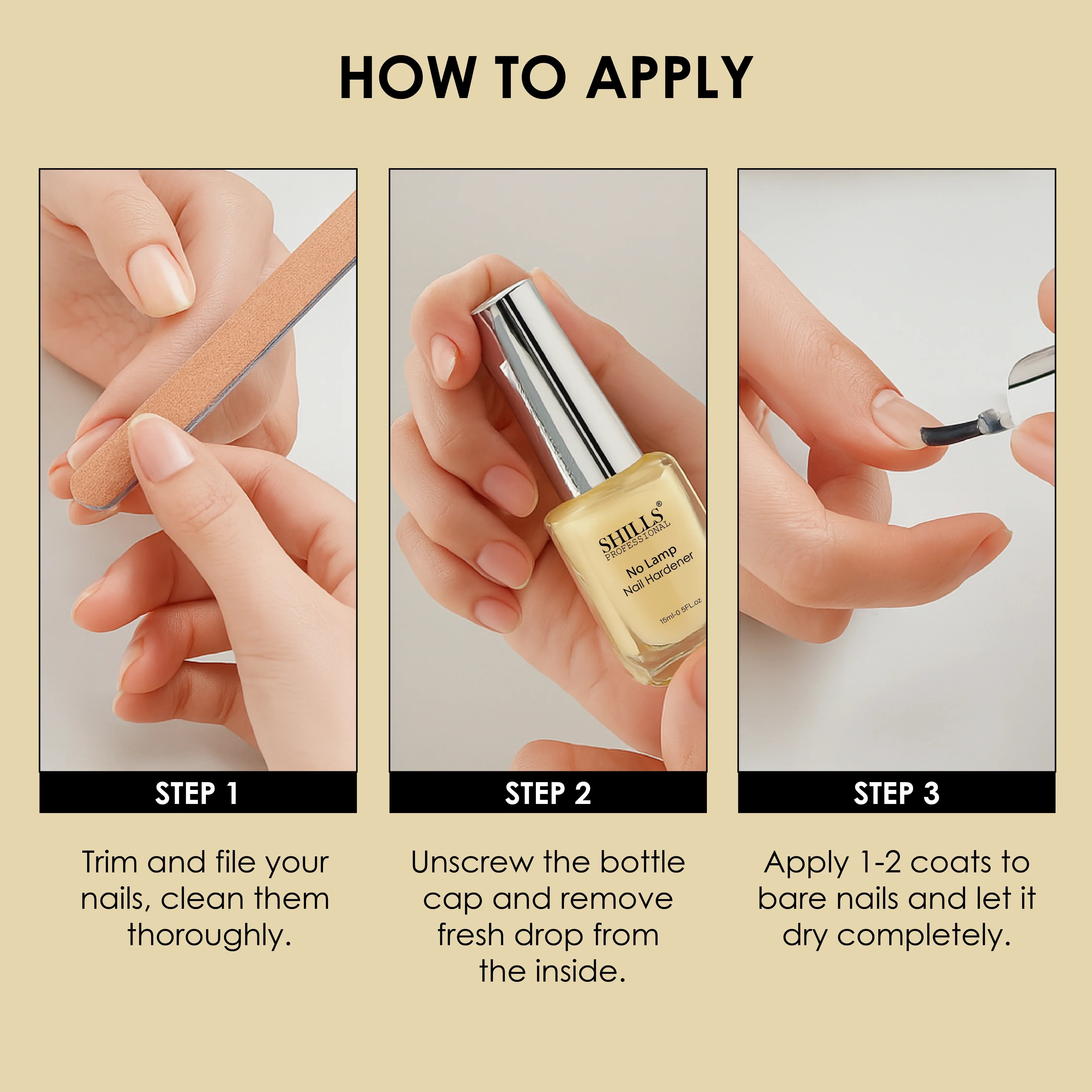 No Lamp Nail Hardener - Shills Professional