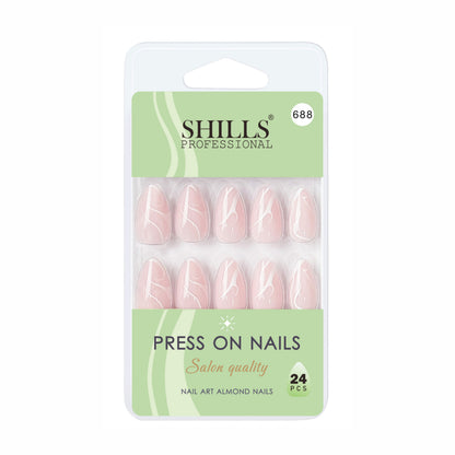 Nail Art Nails Press On Short Almond(SPN687-SPN690)