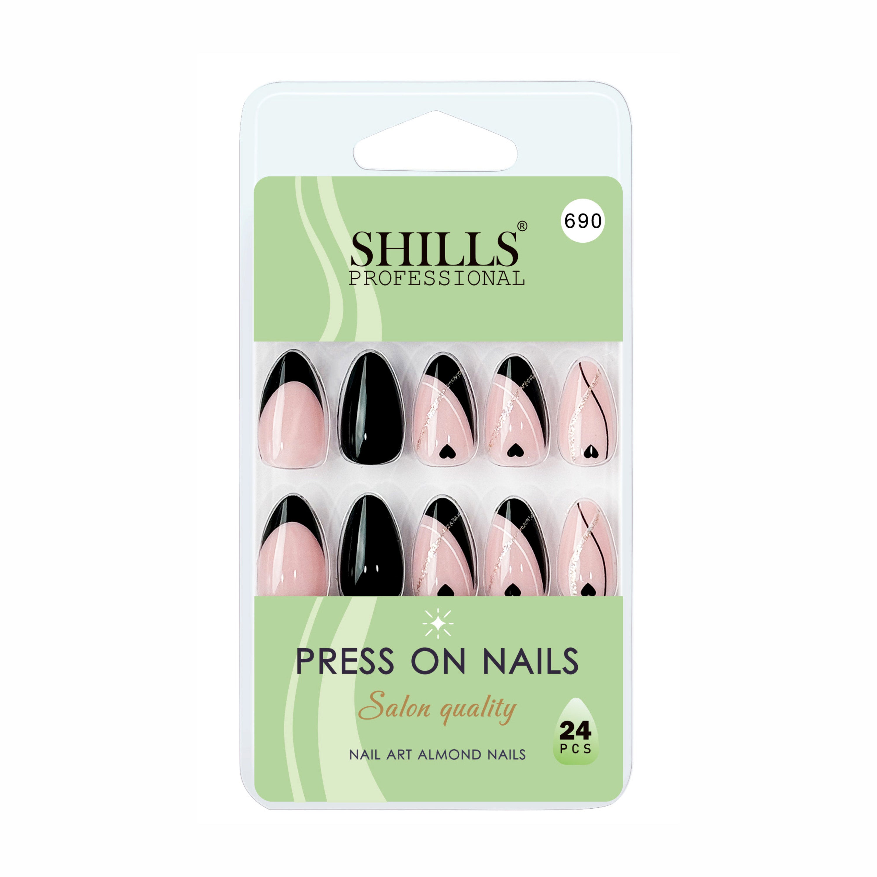 Nail Art Nails Press On Short Almond(SPN687-SPN690)