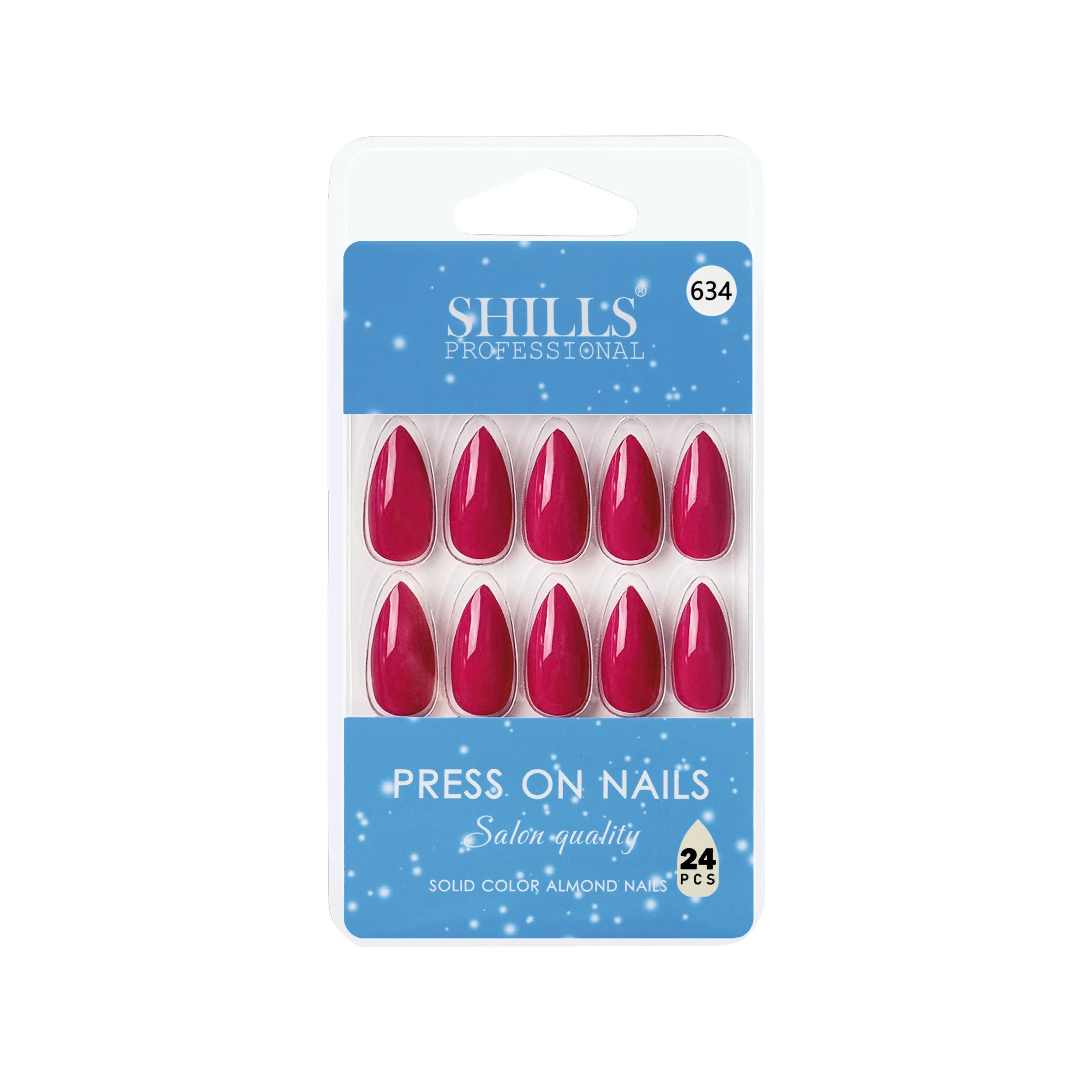 Glossy Solid Color Nails Sharp Almond(SPN631-SPN656) - Shills Professional