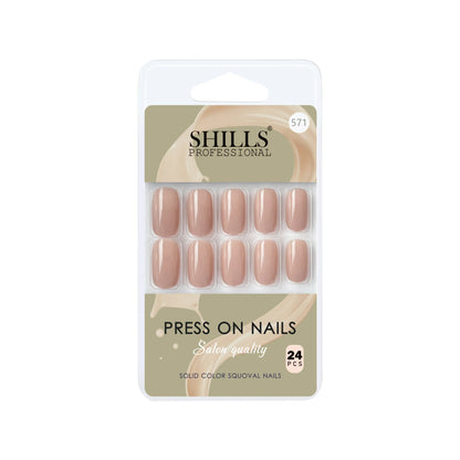 Glossy Solid Color Nails Square(SPN553-SPN578) - Shills Professional