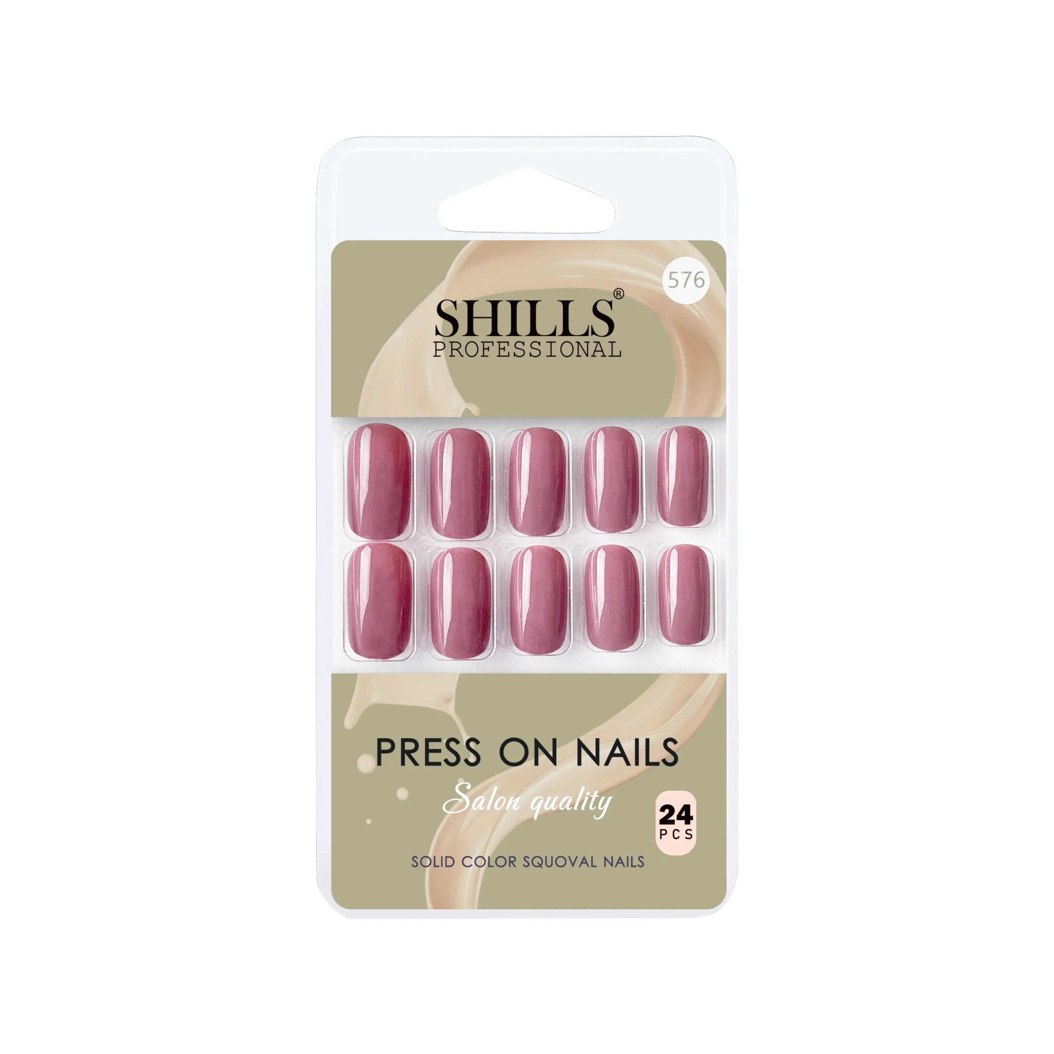 Glossy Solid Color Nails Square(SPN553-SPN578) - Shills Professional