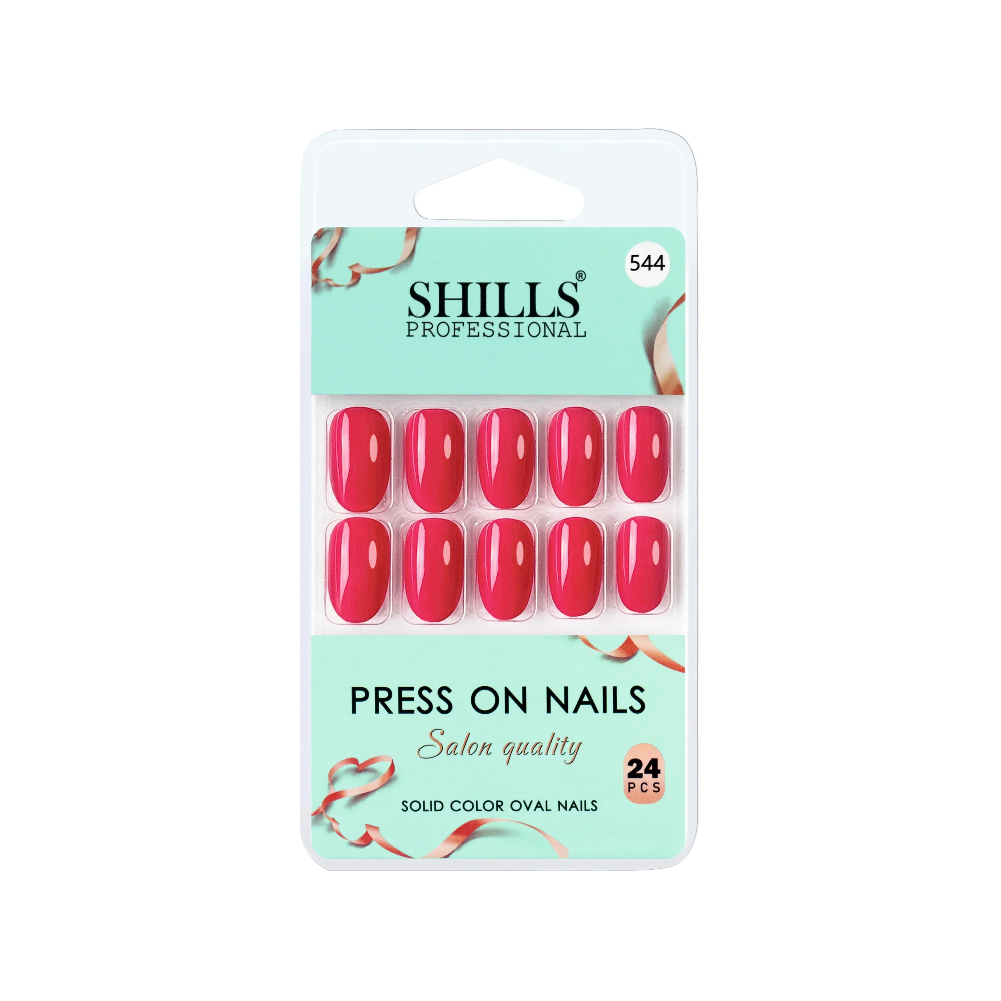 Glossy Solid Color Nails Oval(SPN527-SPN552) - Shills Professional