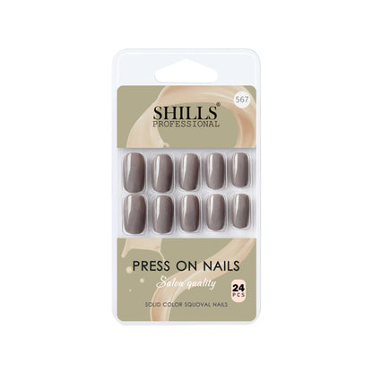 Glossy Solid Color Nails Square(SPN553-SPN578) - Shills Professional