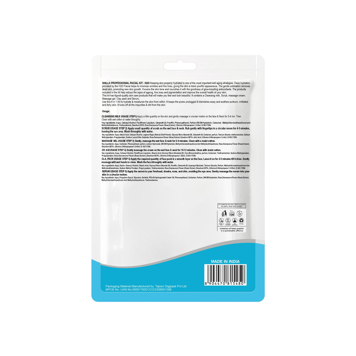 H2O Facial Kit H2O 800G BLU