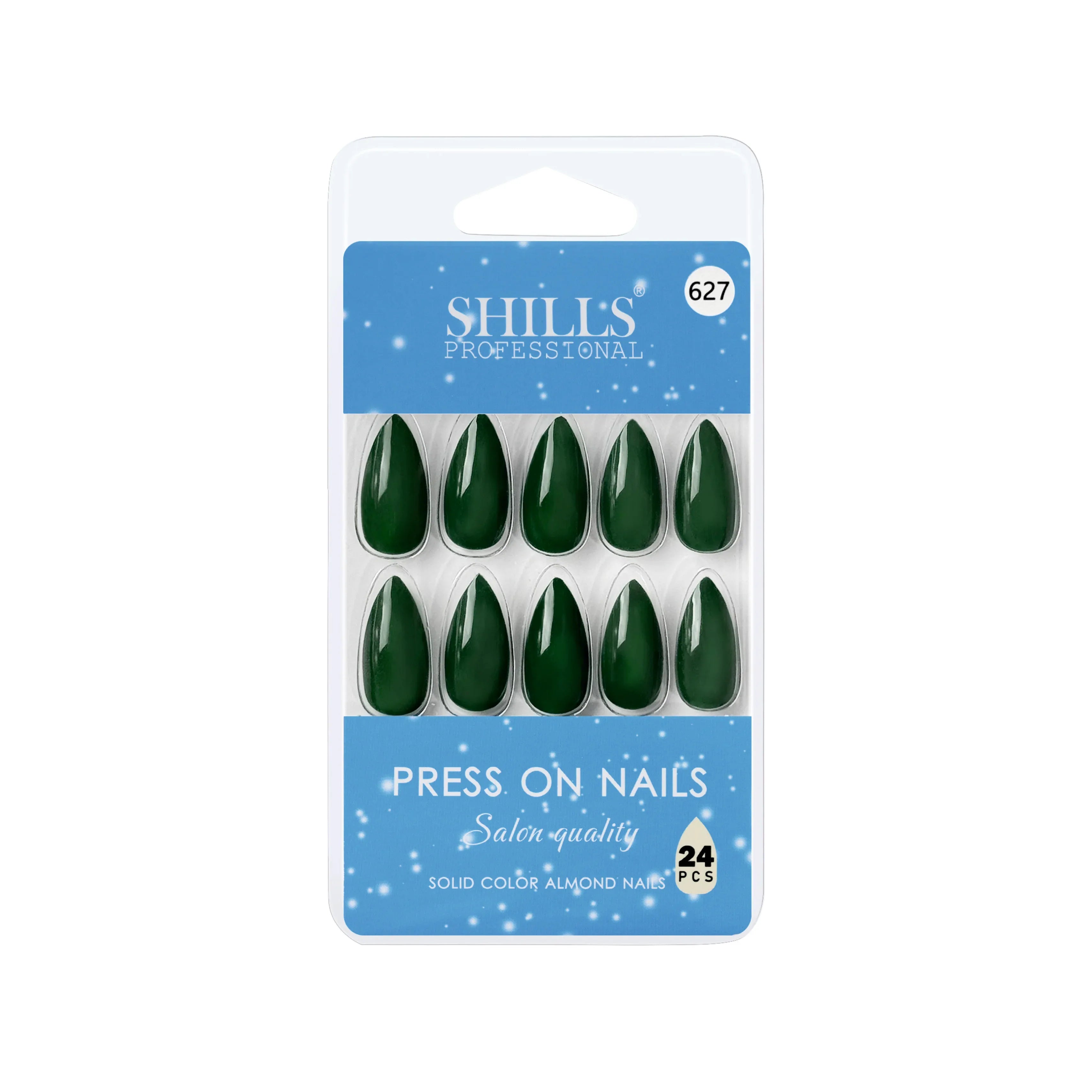 Glossy Solid Color Nails Sharp Almond(SPN605-SPN630) - Shills Professional