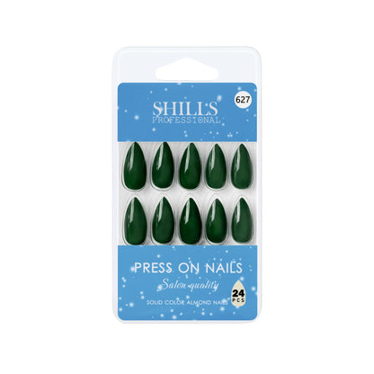 Glossy Solid Color Nails Sharp Almond(SPN605-SPN630) - Shills Professional