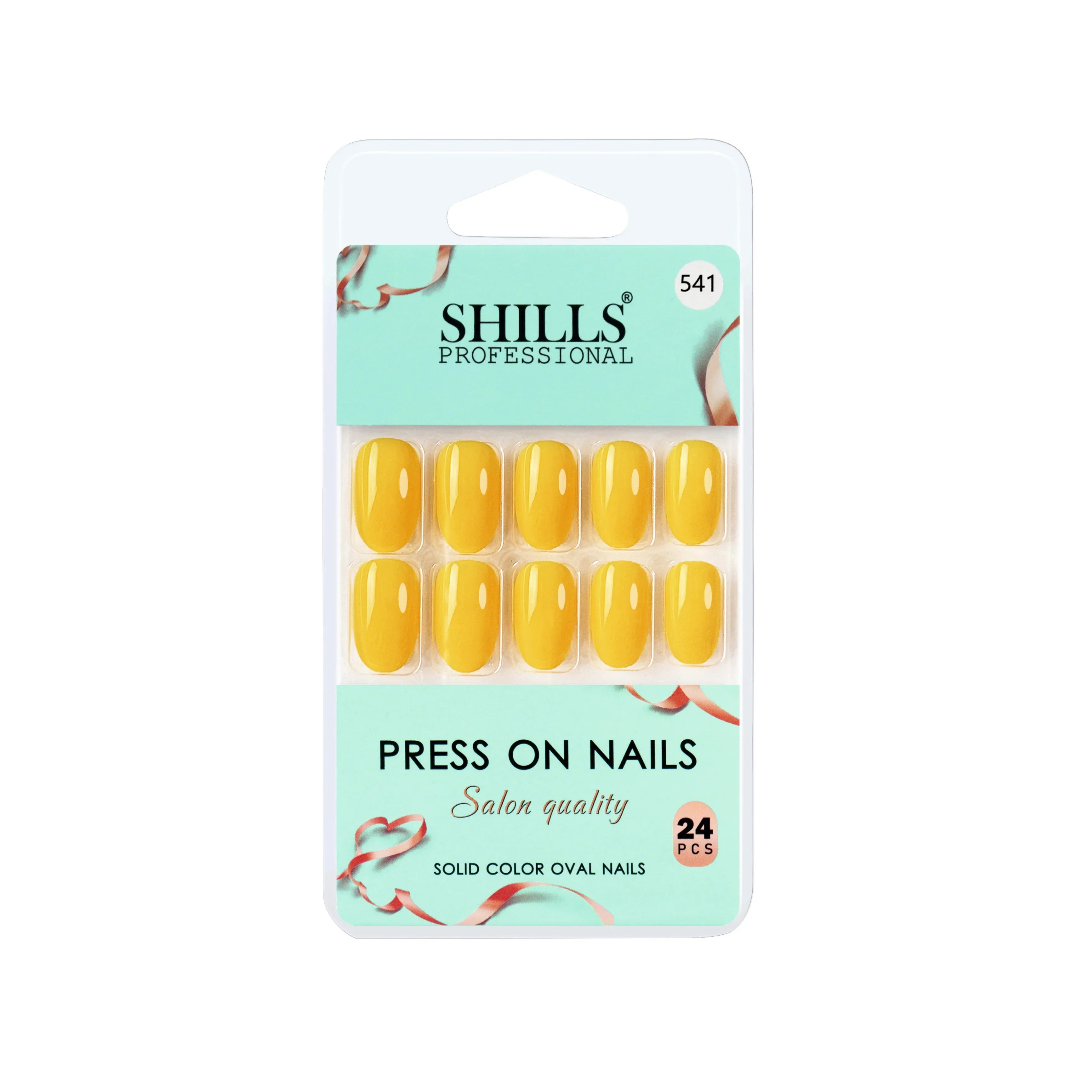Glossy Solid Color Nails Oval(SPN527-SPN552) - Shills Professional