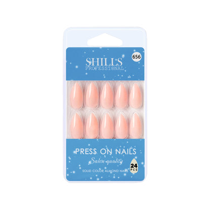 Glossy Solid Color Nails Sharp Almond(SPN631-SPN656) - Shills Professional