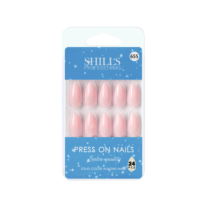 Glossy Solid Color Nails Sharp Almond(SPN631-SPN656) - Shills Professional