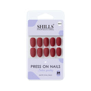 Matte Solid Color Nails Oval(SPN657-SPN666) - Shills Professional