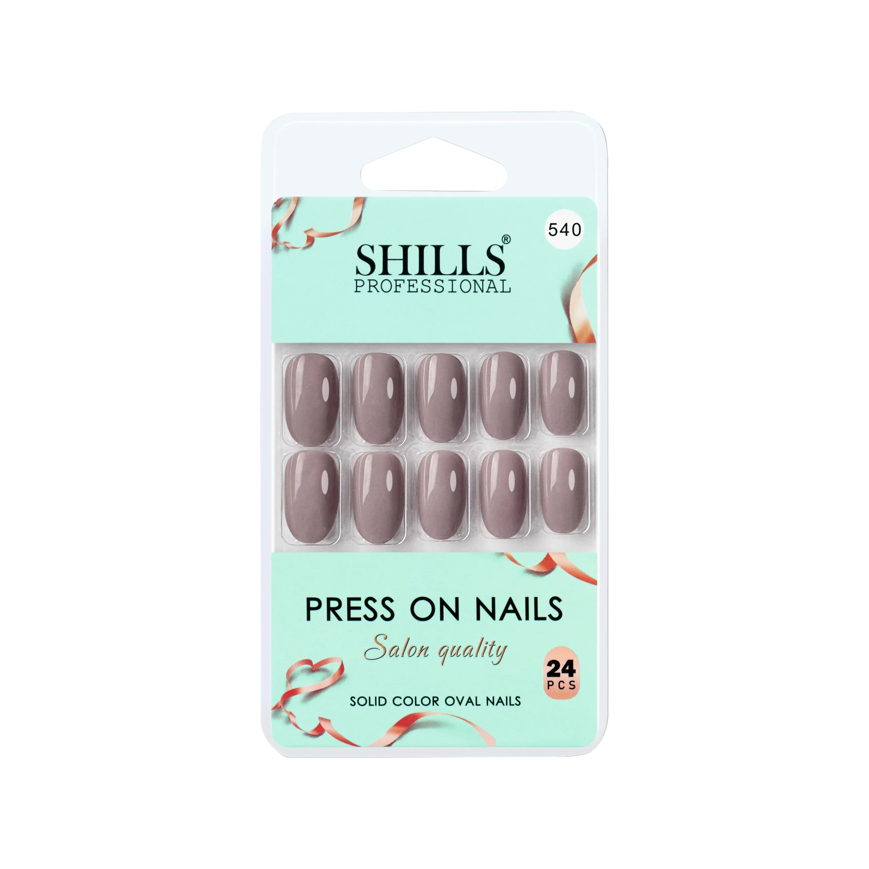 Glossy Solid Color Nails Oval(SPN527-SPN552) - Shills Professional