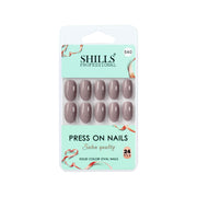 Glossy Solid Color Nails Oval(SPN527-SPN552) - Shills Professional
