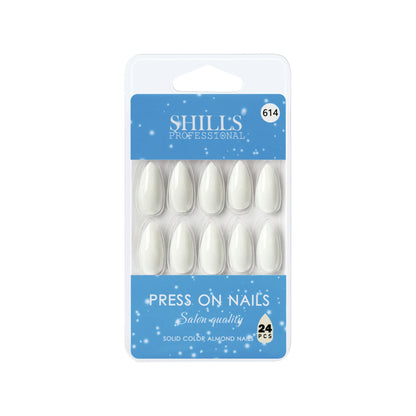 Glossy Solid Color Nails Sharp Almond(SPN605-SPN630) - Shills Professional