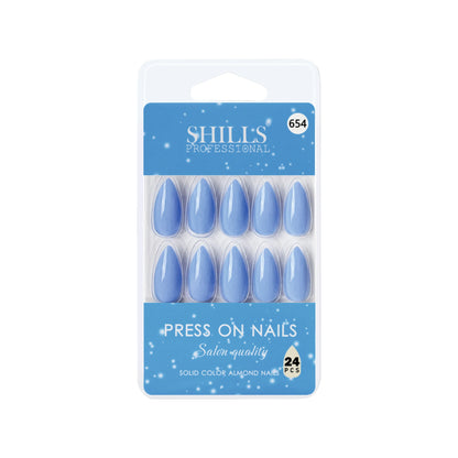 Glossy Solid Color Nails Sharp Almond(SPN631-SPN656) - Shills Professional