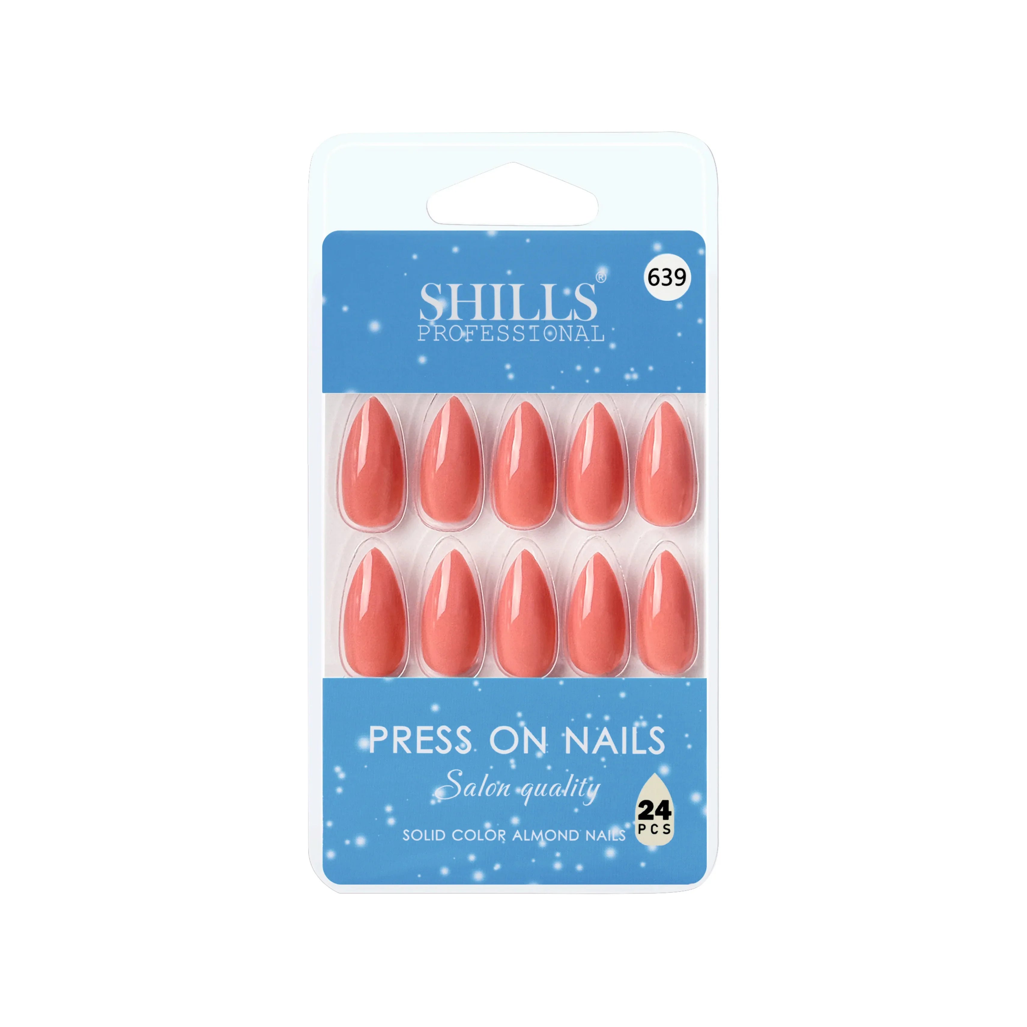 Glossy Solid Color Nails Sharp Almond(SPN631-SPN656) - Shills Professional