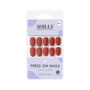 Matte Solid Color Nails Oval(SPN657-SPN666) - Shills Professional