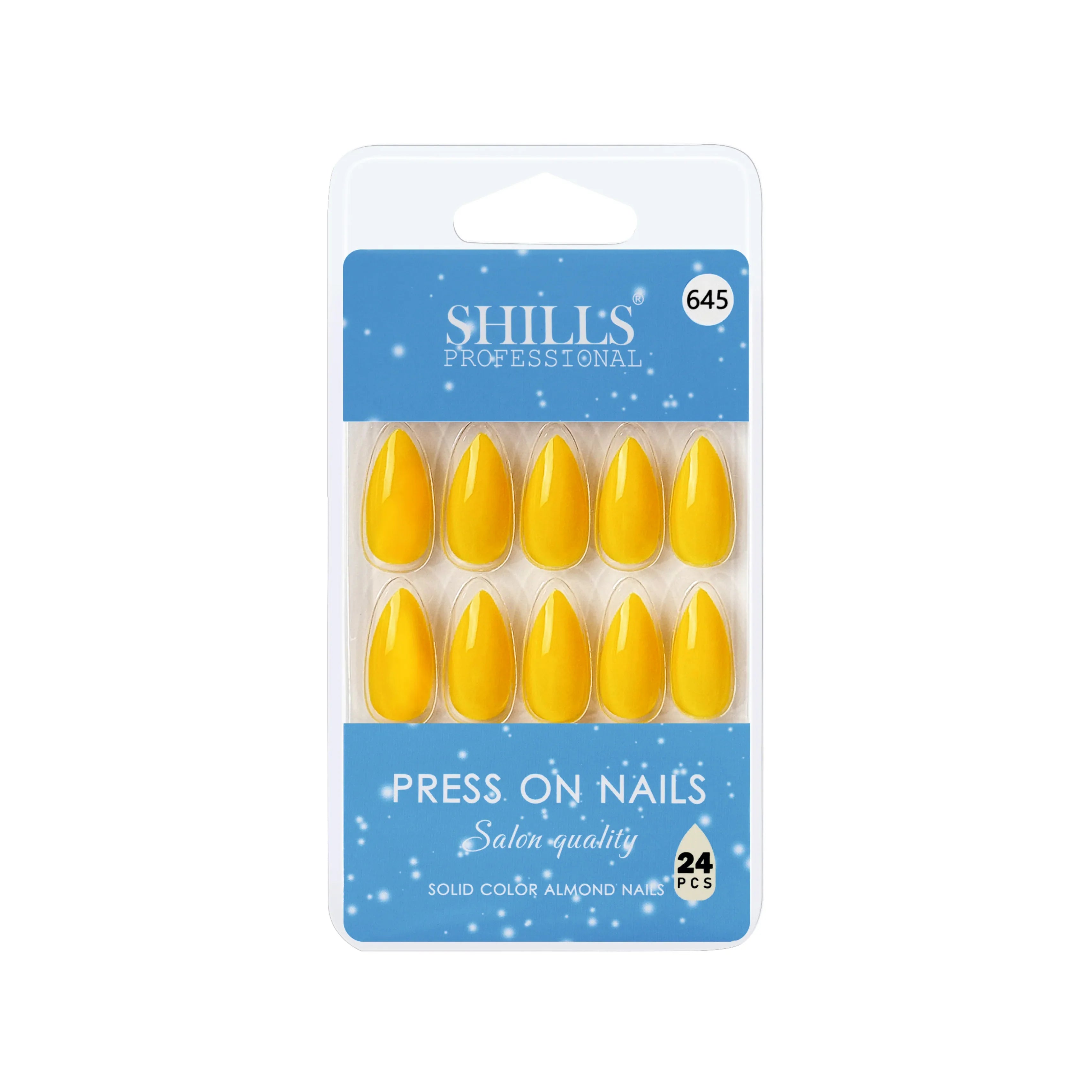 Glossy Solid Color Nails Sharp Almond(SPN631-SPN656) - Shills Professional