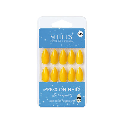 Glossy Solid Color Nails Sharp Almond(SPN631-SPN656) - Shills Professional