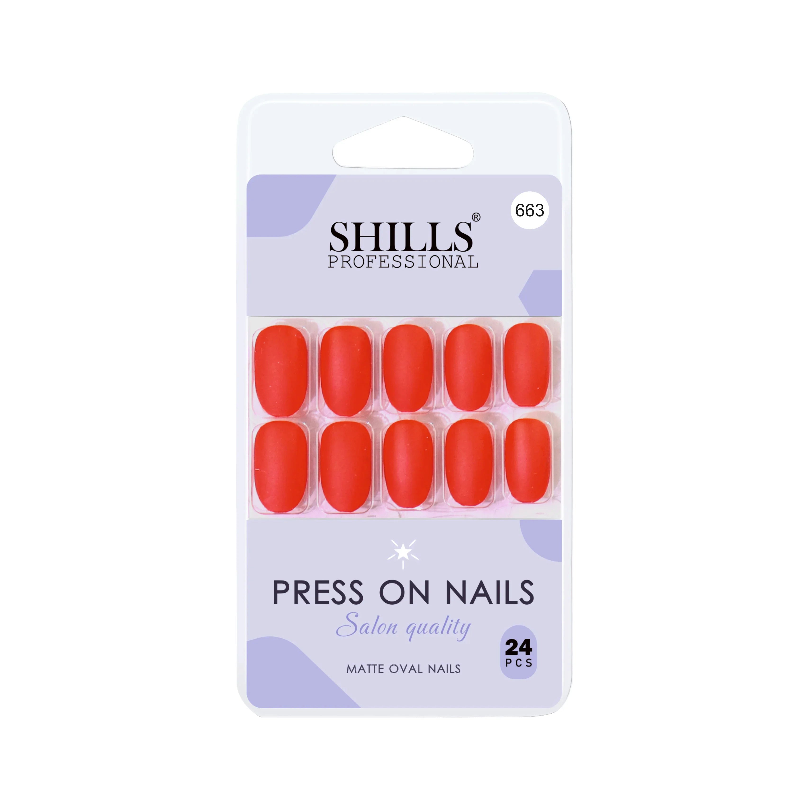 Matte Solid Color Nails Oval(SPN657-SPN666) - Shills Professional