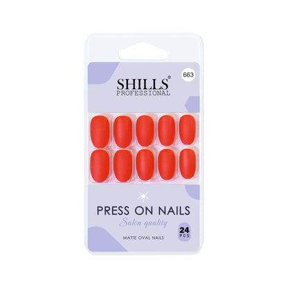 Matte Solid Color Nails Oval(SPN657-SPN666) - Shills Professional
