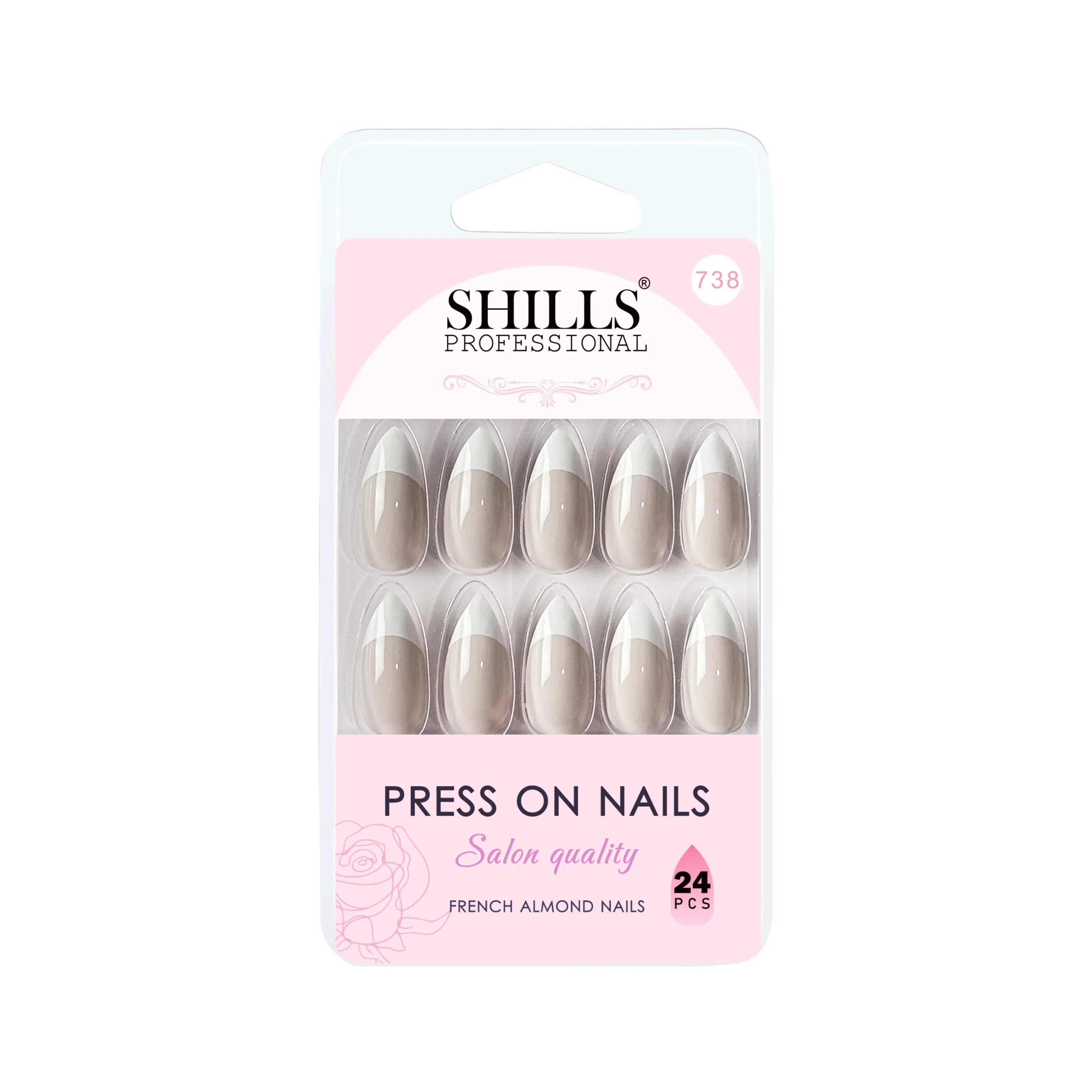 French Nails Sharp Almond (SPN734-SPN746) - Shills Professional