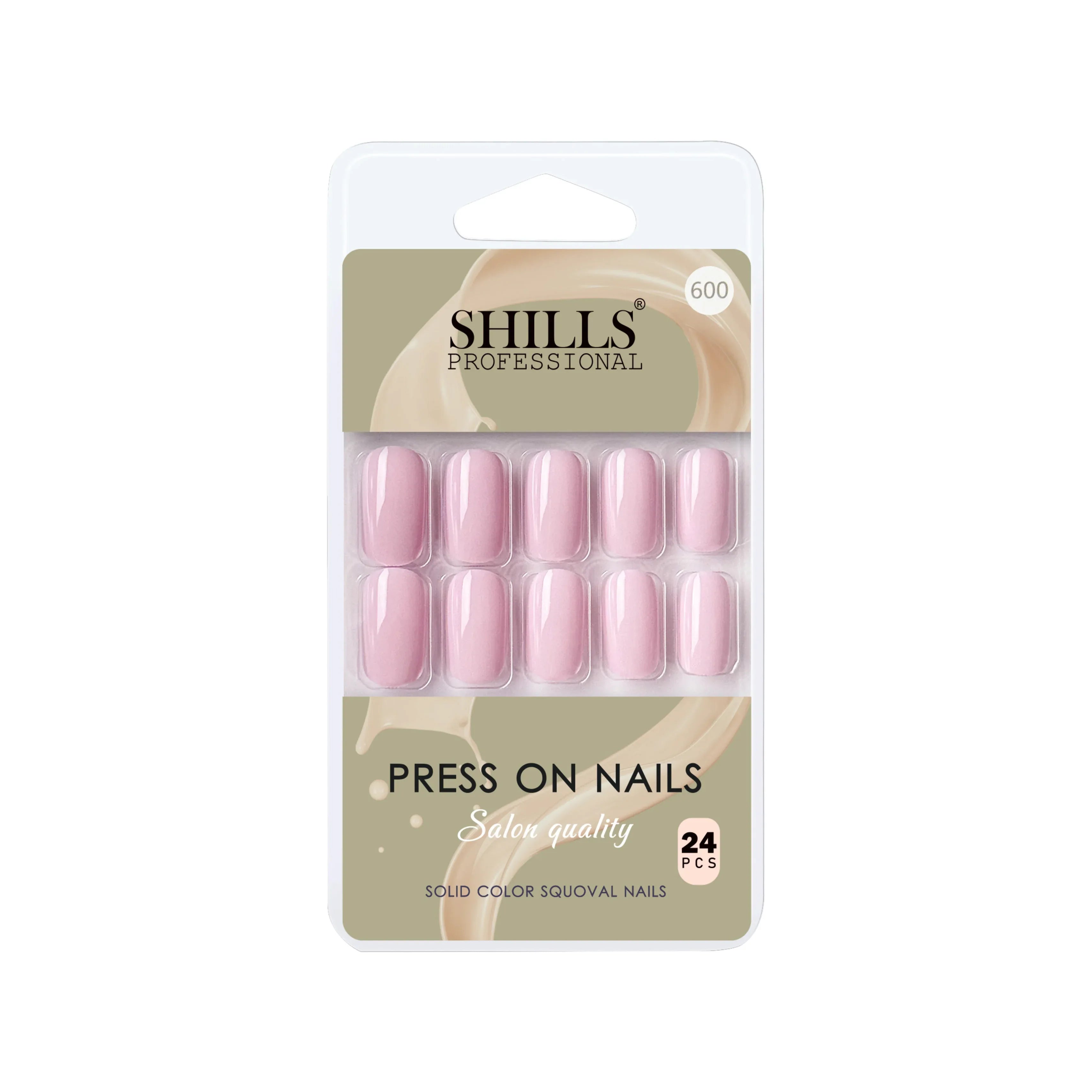 Glossy Solid Color Nails Square(SPN579-SPN604) - Shills Professional
