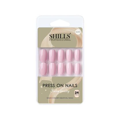 Glossy Solid Color Nails Square(SPN579-SPN604) - Shills Professional