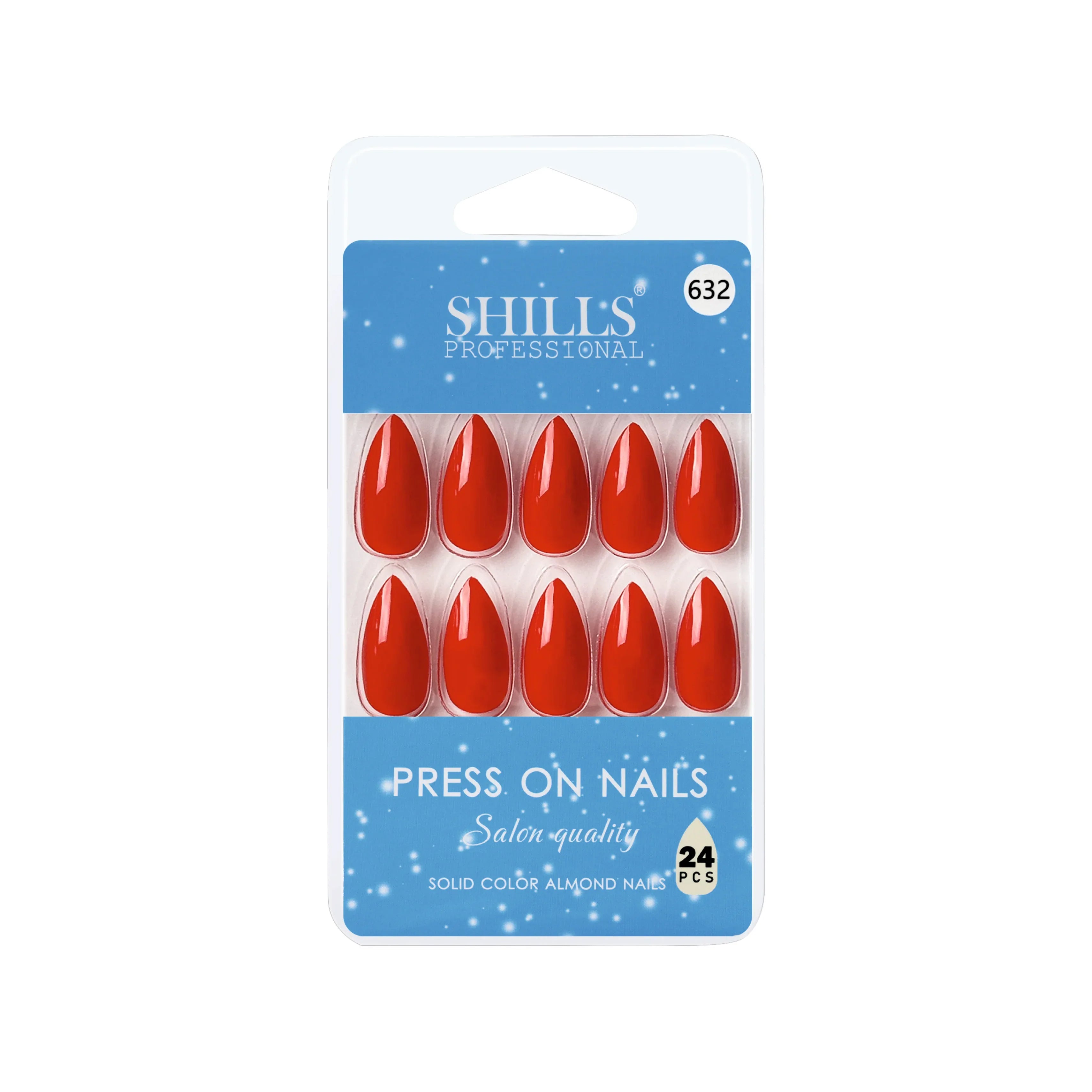 Glossy Solid Color Nails Sharp Almond(SPN631-SPN656) - Shills Professional