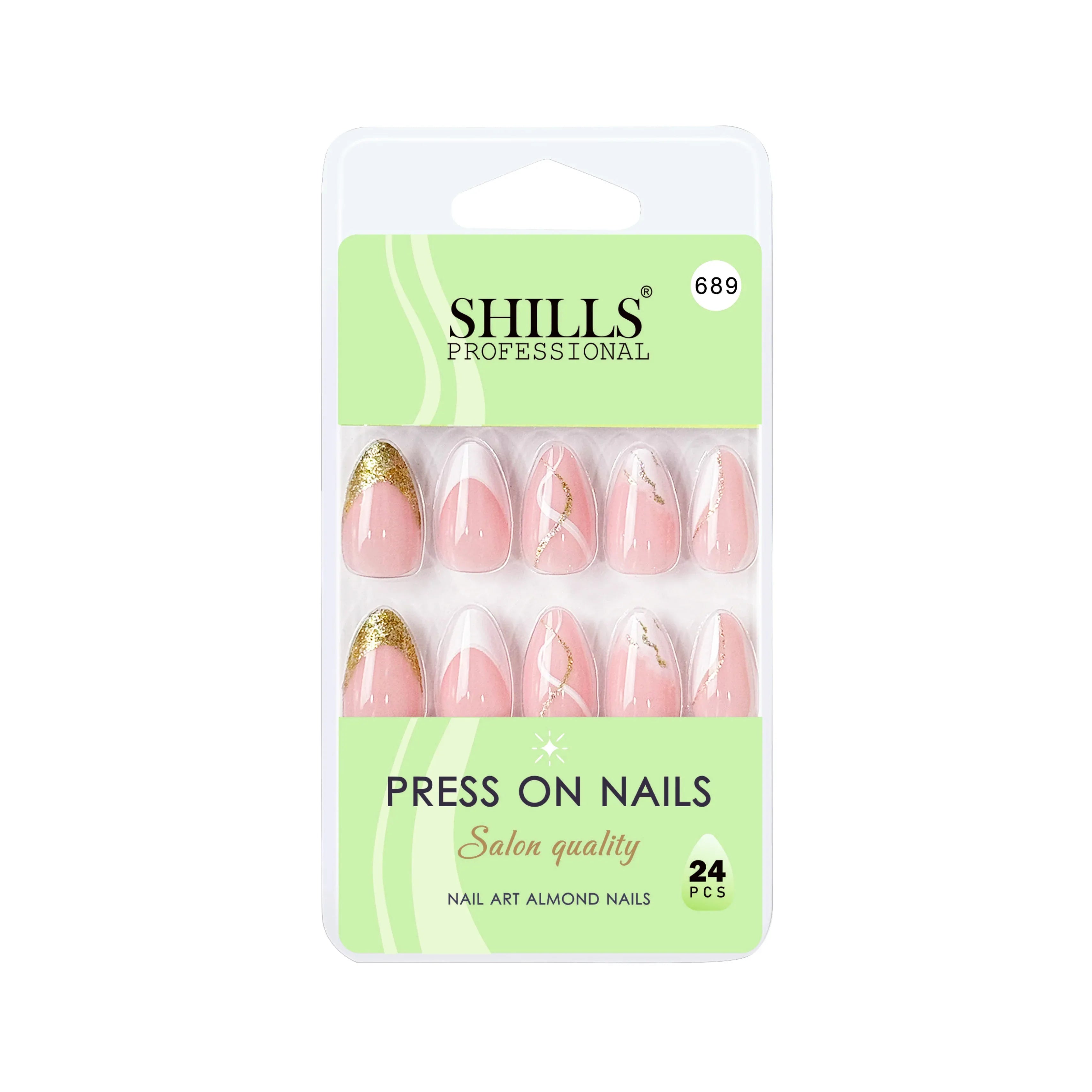 Nail Art Nails Short Almond(SPN687-SPN690) - Shills Professional