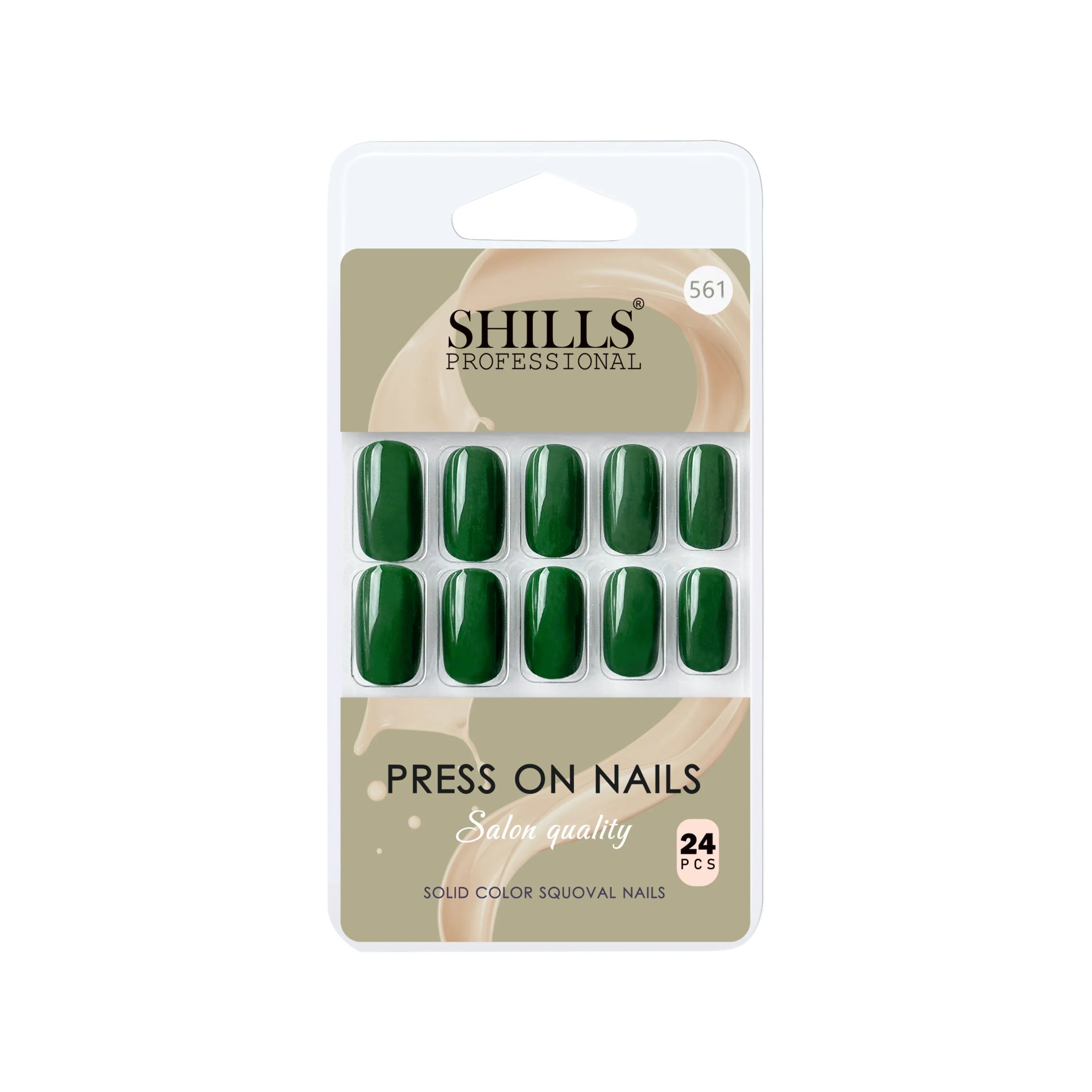 Glossy Solid Color Nails Square(SPN553-SPN578) - Shills Professional