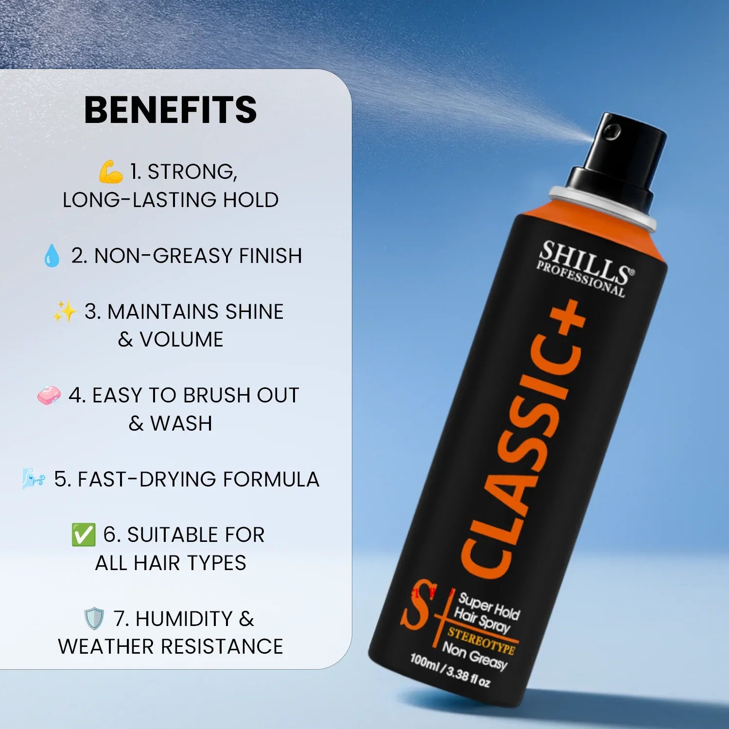 Classic+ Super Hold Hair Spray - Shills Professional