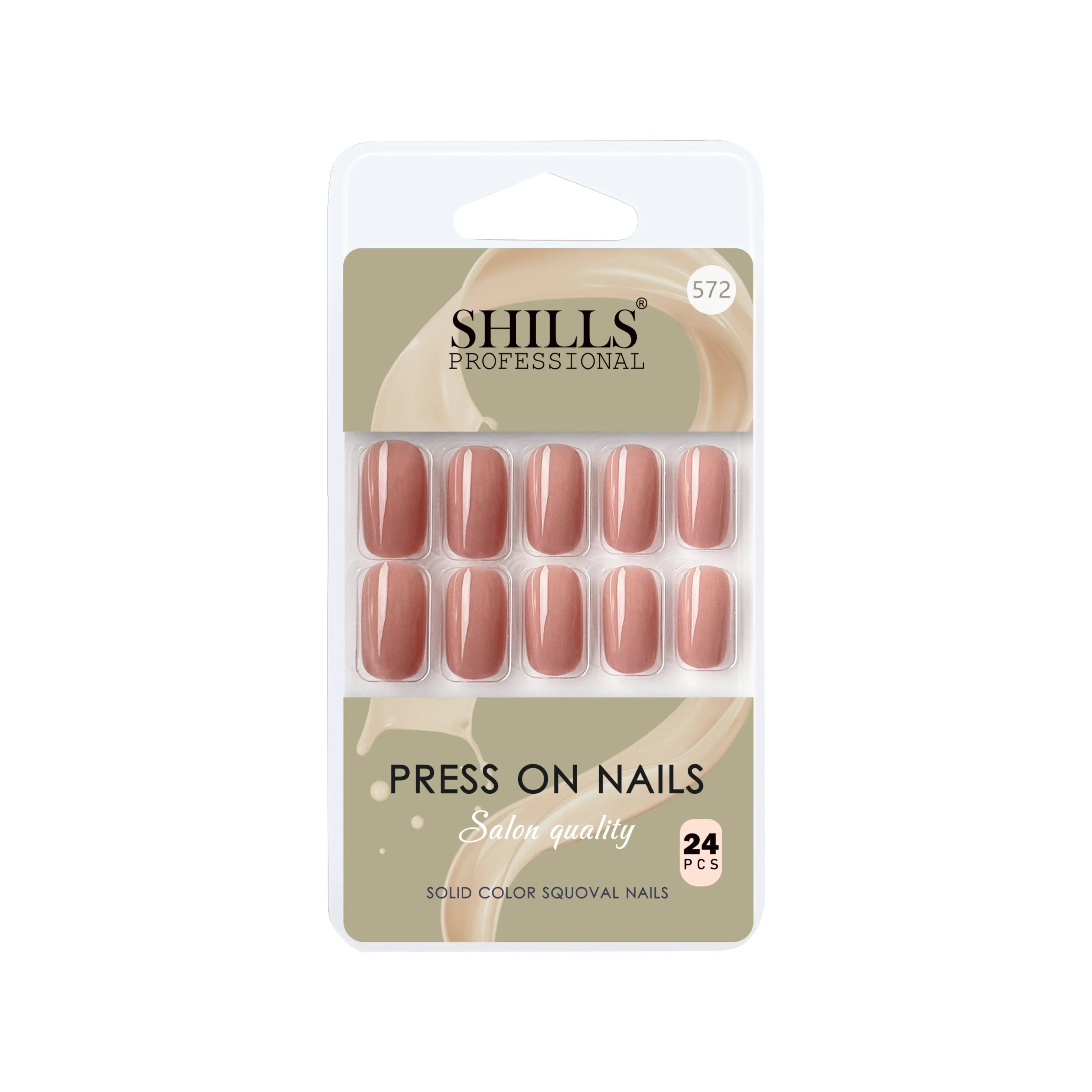 Glossy Solid Color Nails Square(SPN553-SPN578) - Shills Professional