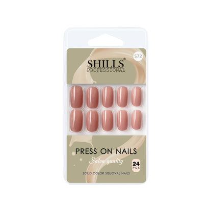 Glossy Solid Color Nails Square(SPN553-SPN578) - Shills Professional