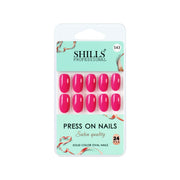 Glossy Solid Color Nails Oval(SPN527-SPN552) - Shills Professional