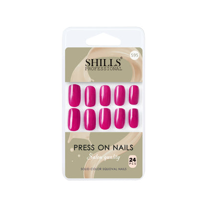 Glossy Solid Color Nails Square(SPN579-SPN604) - Shills Professional